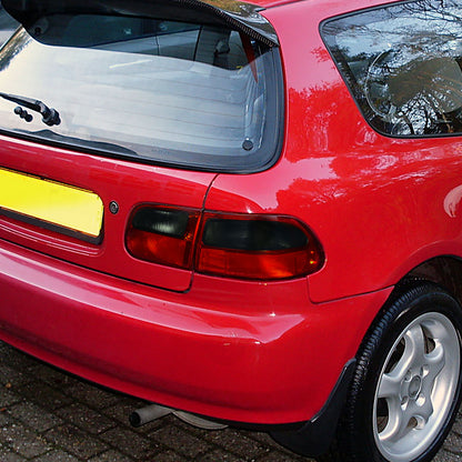 1992-1995 Honda Civic 3DR Hatchback Tail Lights (Chrome Housing/Red Smoked Lens)