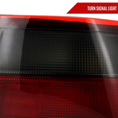 1992-1995 Honda Civic Tail Lights (Chrome Housing/Red Smoked Lens)