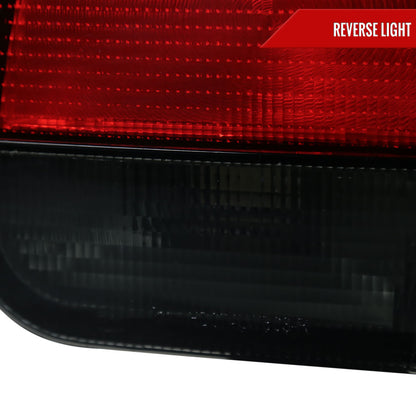 1996-2000 Honda Civic Coupe Tail Lights (Chrome Housing/Red Smoked Lens)