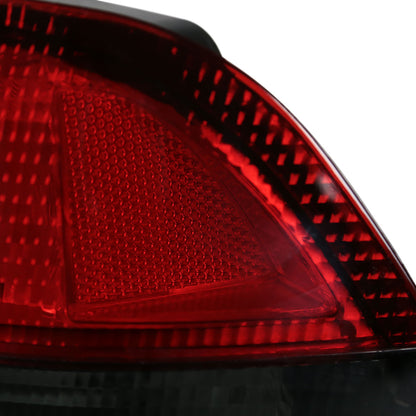 1996-2000 Honda Civic Coupe Tail Lights (Chrome Housing/Red Smoked Lens)