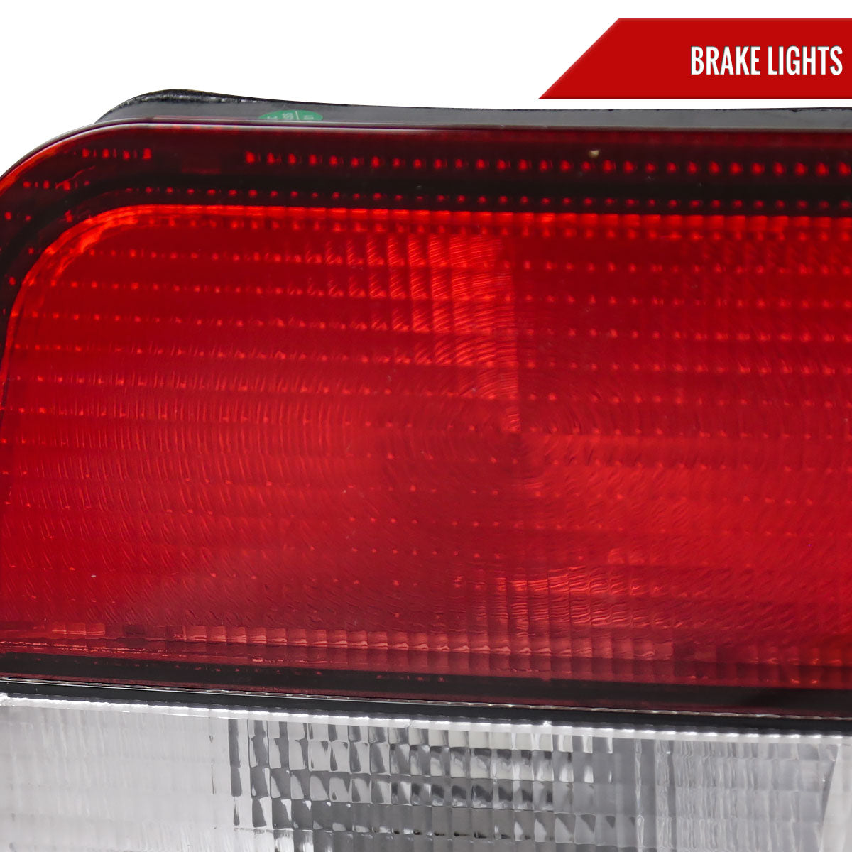 1996-2000 Honda Civic Coupe Tail Lights (Chrome Housing/Red Clear Lens)