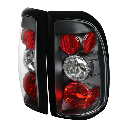 1997-2004 Dodge Dakota Tail Lights (Matte Black Housing/Clear Lens)