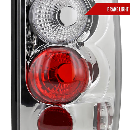 2000-2006 Chevrolet GMC Tahoe/Yukon/Suburban Tail Lights (Chrome Housing/Clear Lens)