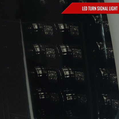 2000-2006 Chevrolet Suburban/Tahoe GMC Yukon/Yukon XL LED C Bar Tail Lights (Glossy Black Housing/Smoked Lens)