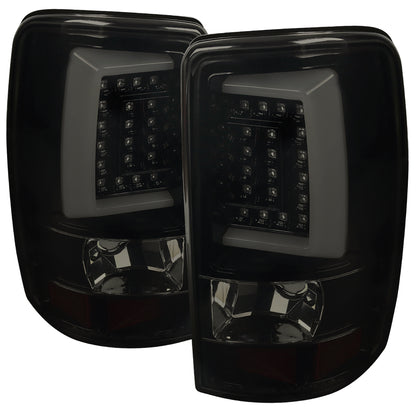 2000-2006 Chevrolet Suburban/Tahoe GMC Yukon/Yukon XL LED C Bar Tail Lights (Glossy Black Housing/Smoked Lens)