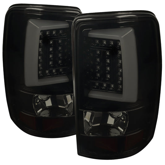 2000-2006 Chevrolet Suburban/Tahoe GMC Yukon/Yukon XL LED C Bar Tail Lights (Glossy Black Housing/Smoked Lens)