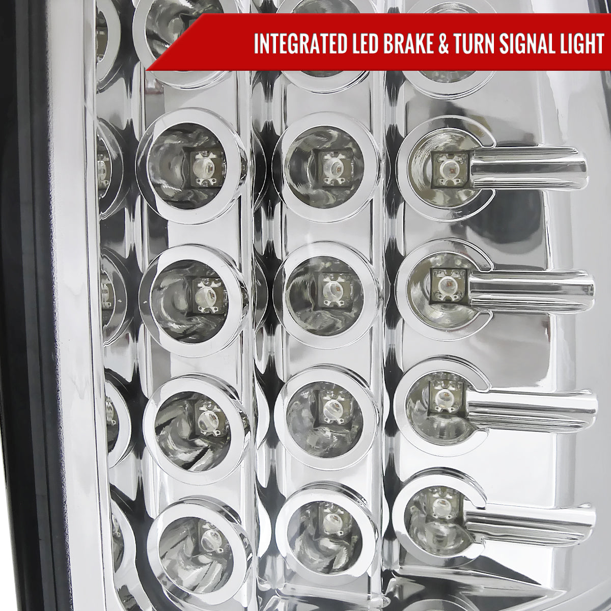2000-2006 Chevrolet Suburban/Tahoe GMC Yukon/Yukon XL LED Tail Lights (Chrome Housing/Clear Lens)