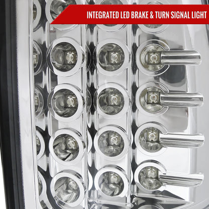 2000-2006 Chevrolet Suburban/Tahoe GMC Yukon/Yukon XL LED Tail Lights (Chrome Housing/Clear Lens)