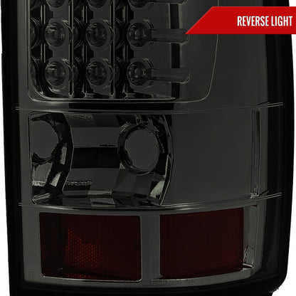 2000-2006 Chevrolet Suburban/Tahoe GMC Yukon/Yukon XL LED Tail Lights (Chrome Housing/Smoked Lens)