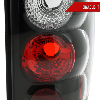 2000-2006 Chevrolet GMC Suburban/Tahoe/Yukon Tail Lights (Matte Black Housing/Clear Lens)