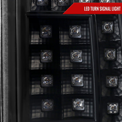 2000-2006 Chevrolet Suburban/Tahoe GMC Yukon/Yukon XL LED C Bar Tail Lights (Matte Black Housing/Clear Lens)