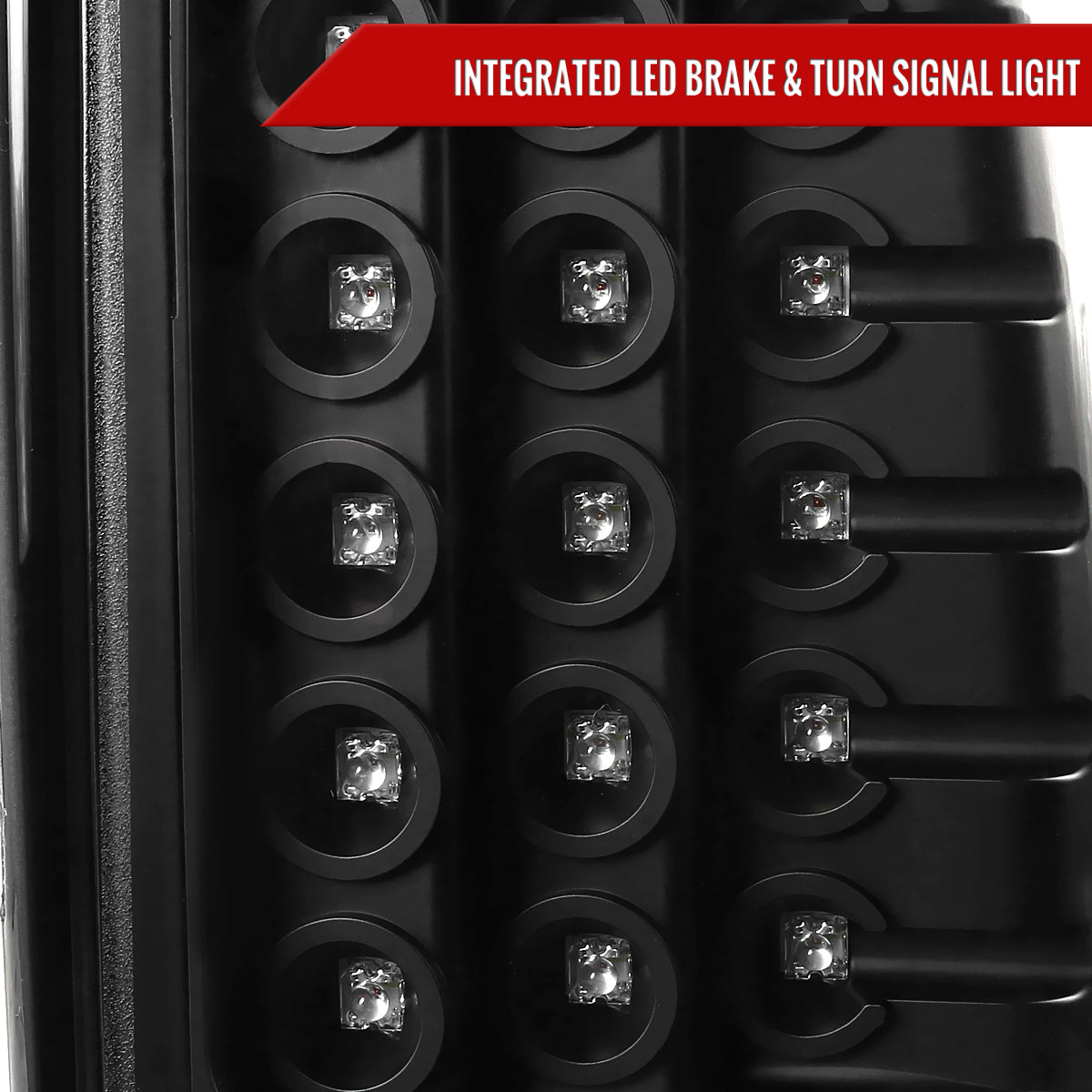 2000-2006 Chevrolet Suburban/Tahoe GMC Yukon/Yukon XL LED Tail Lights (Matte Black Housing/Clear Lens)