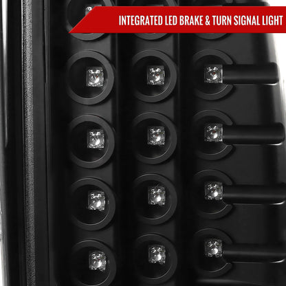 2000-2006 Chevrolet Suburban/Tahoe GMC Yukon/Yukon XL LED Tail Lights (Matte Black Housing/Clear Lens)