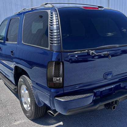 2000-2006 Chevrolet Suburban/Tahoe GMC Yukon/Yukon XL LED Tail Lights (Matte Black Housing/Clear Lens)