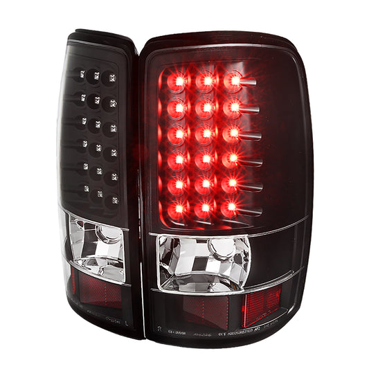 2000-2006 Chevrolet Suburban/Tahoe GMC Yukon/Yukon XL LED Tail Lights (Matte Black Housing/Clear Lens)