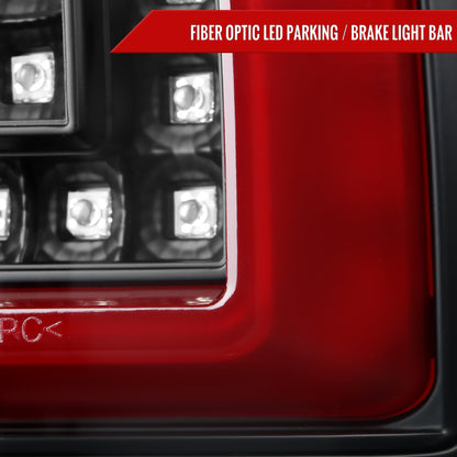 2000-2006 Chevrolet Suburban/Tahoe GMC Yukon/Yukon XL LED C Bar Tail Lights (Black Housing/Clear Lens)