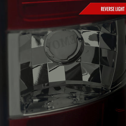 2000-2006 Chevrolet Suburban/Tahoe GMC Yukon/Yukon XL LED C Bar Tail Lights (Chrome Housing/Red Smoked Lens)