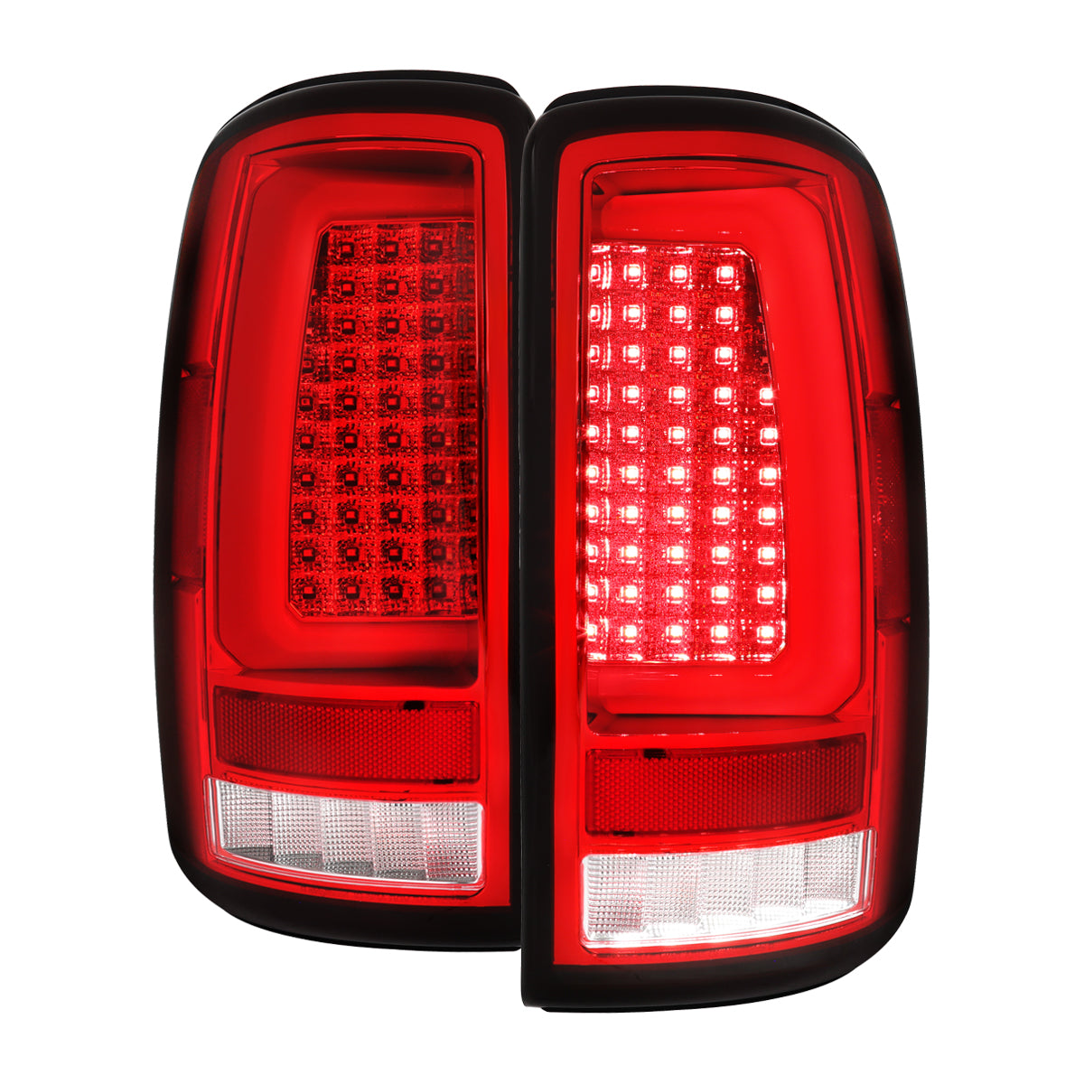 2000-2006 Tahoe/Suburban/Yukon LED C-Bar Tail Lights - Chrome/Red