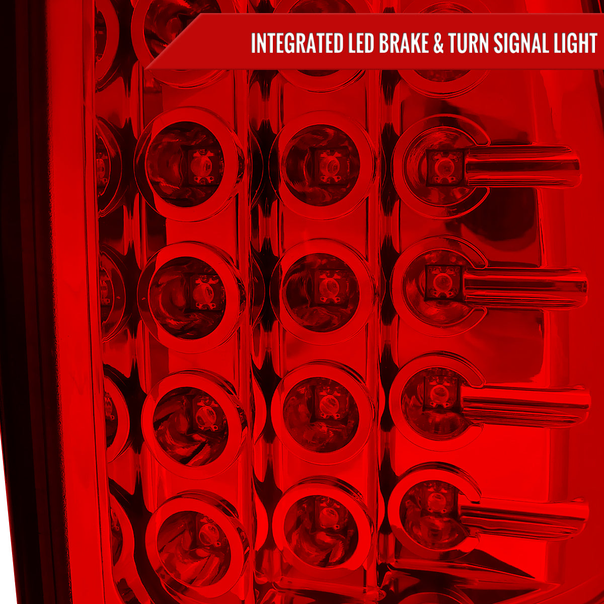 2000-2006 Chevrolet Suburban/Tahoe GMC Yukon/Yukon XL LED Tail Lights (Chrome Housing/Red Clear Lens)