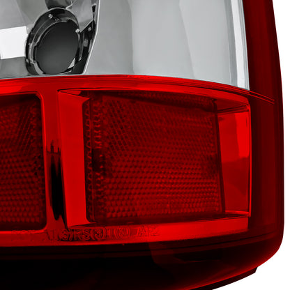 2000-2006 Chevrolet Suburban/Tahoe GMC Yukon/Yukon XL LED Tail Lights (Chrome Housing/Red Clear Lens)