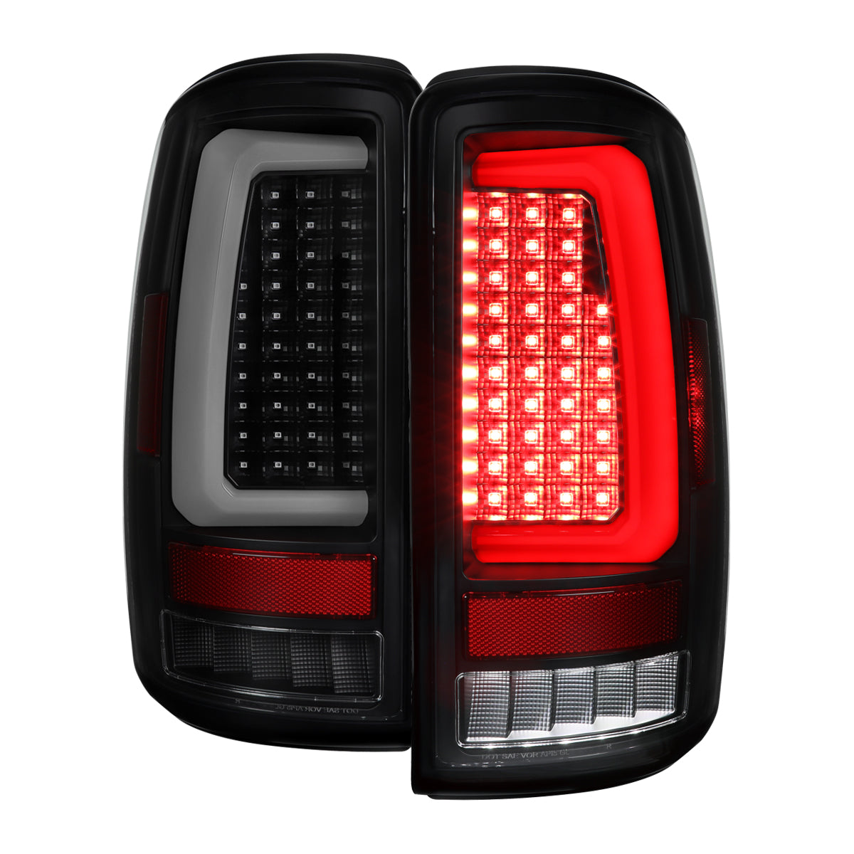 2000-2006 Tahoe/Suburban/Yukon LED C-Bar Tail Lights - Black/Smoked