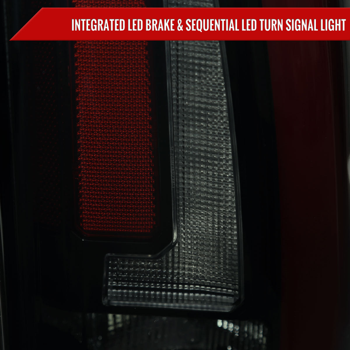 2007-2014 Chevrolet Tahoe/Suburban / 2007-2014 GMC Yukon/Yukon Denali LED Sequential Turn Signal Tail Lights (Glossy Black Housing/Smoked Lens)