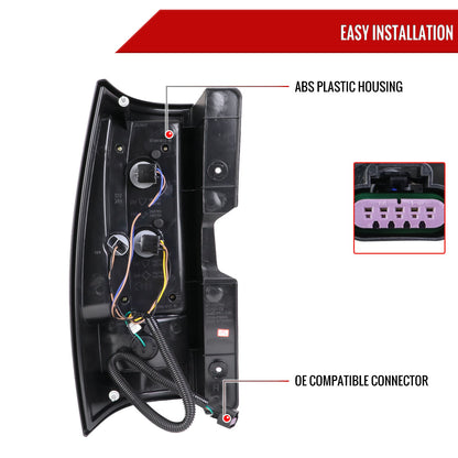 2007-2014 Chevrolet Tahoe/Suburban LED Tail Lights (Matte Black Housing/Clear Lens)