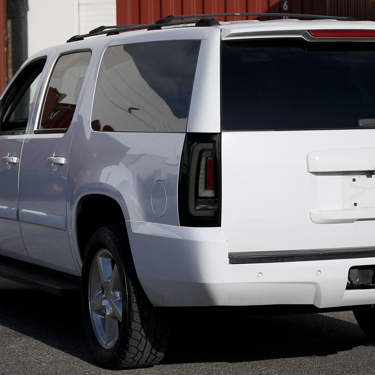 2007-2014 Chevrolet Tahoe/Suburban / 2007-2014 GMC Yukon/Yukon Denali LED Sequential Turn Signal Tail Lights  (Matte Black Housing/Smoked Lens)