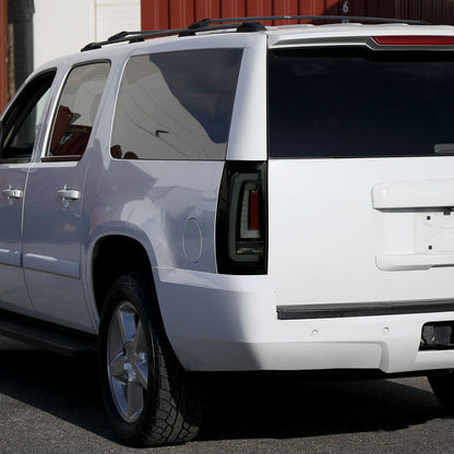 2007-2014 Chevrolet Tahoe/Suburban / 2007-2014 GMC Yukon/Yukon Denali LED Sequential Turn Signal Tail Lights  (Matte Black Housing/Smoked Lens)