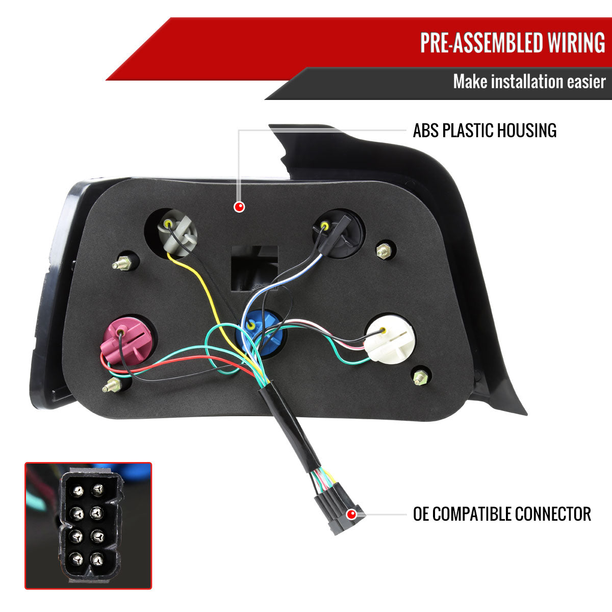 1992-1998 BMW E36 3 Series Sedan Tail Lights (Chrome Housing/Red Clear Lens)
