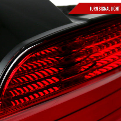 2001-2003 BMW E39 5 Series Sedan LED Tail Lights (Chrome Housing/Red Clear Lens)