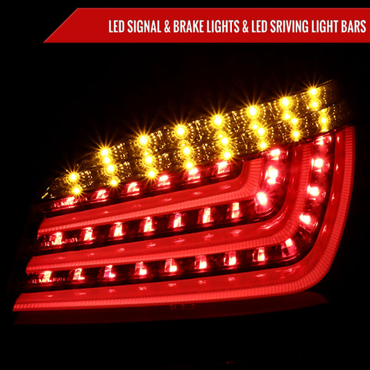 2004-2007 BMW E60 5 Series Sedan LED Tail Lights (Glossy Black Housing/Smoked Lens)