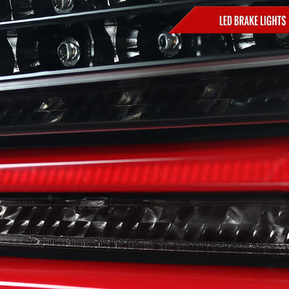 2004-2007 BMW E60 5 Series Sedan LED Tail Lights (Jet Black Housing/Clear Lens)