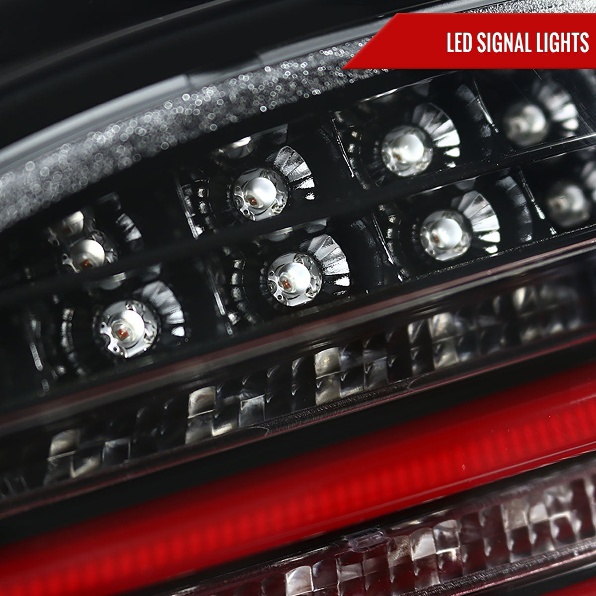 2004-2007 BMW E60 5 Series Sedan LED Tail Lights (Jet Black Housing/Clear Lens)