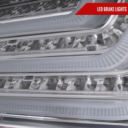 2004-2007 BMW E60 5 Series Sedan LED Tail Lights (Chrome Housing/Clear Lens)