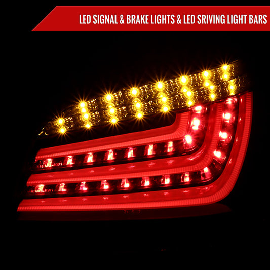 2008-2010 BMW E60 5 Series Sedan LED Tail Lights (Glossy Black Housing/Smoked Lens)