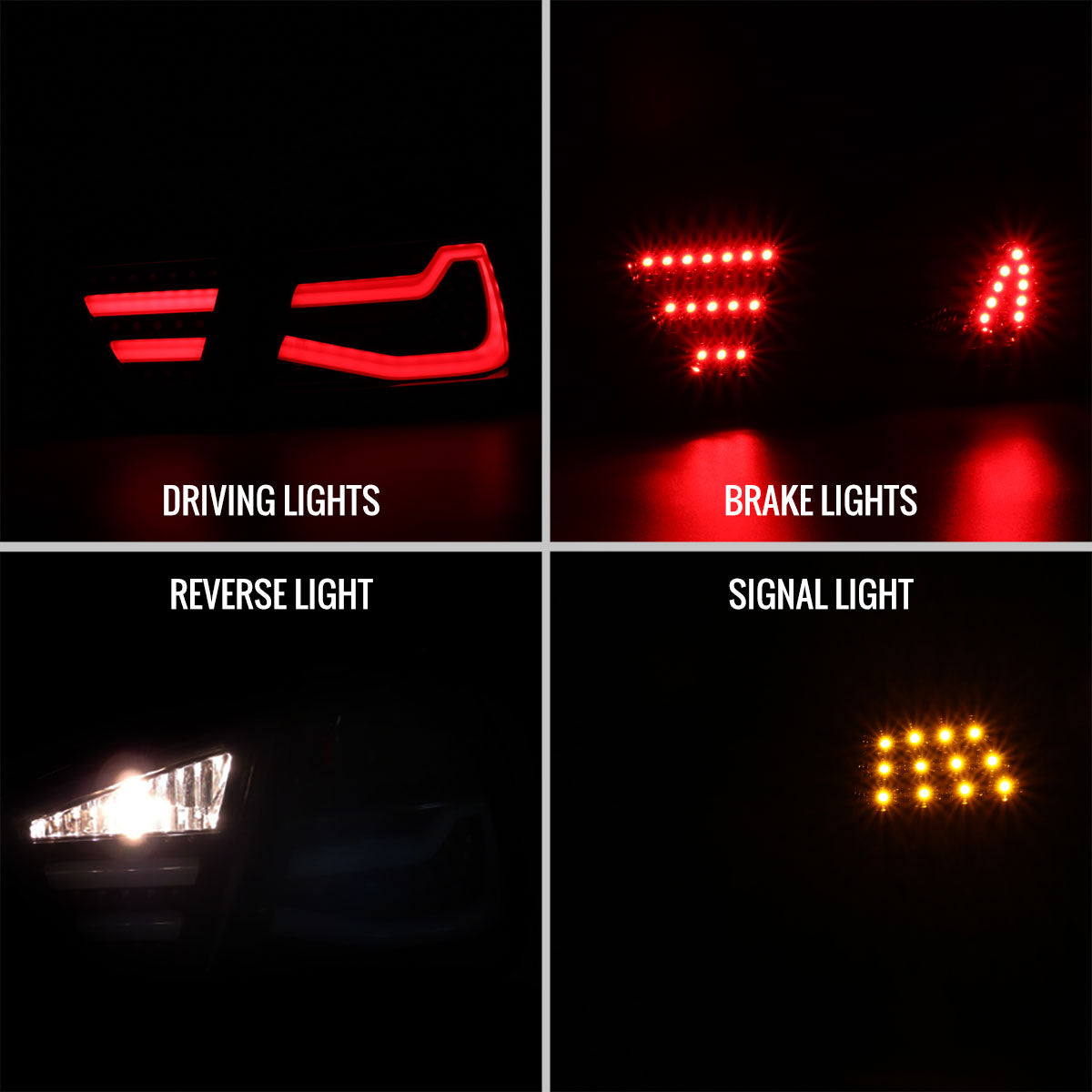2006-2008 BMW E90 3 Series Sedan LED Tail Lights (Jet Black Housing/Clear Lens)