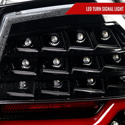 2006-2008 BMW E90 3 Series Sedan LED Tail Lights (Jet Black Housing/Clear Lens)