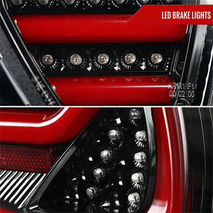 2006-2008 BMW E90 3 Series Sedan LED Tail Lights (Jet Black Housing/Clear Lens)
