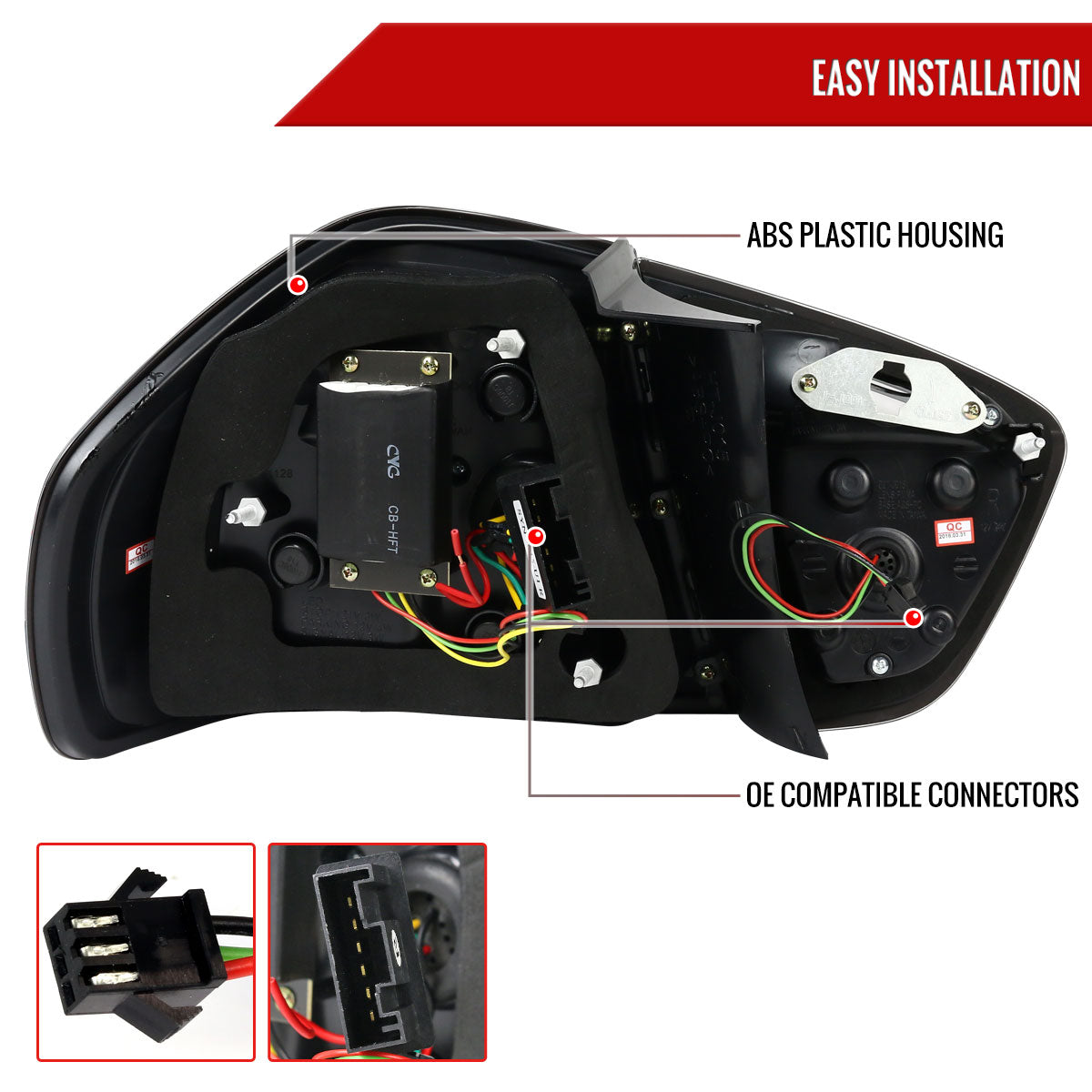 2006-2008 BMW E90 3 Series Sedan LED Tail Lights (Chrome Housing/Smoked Lens)