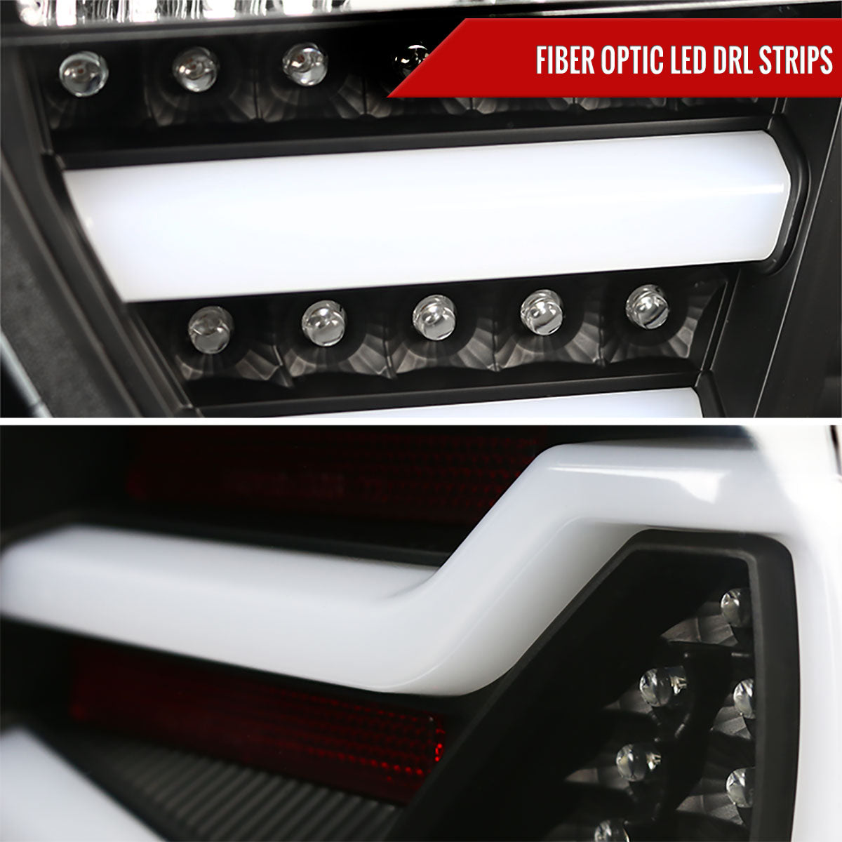 2006-2008 BMW E90 3 Series Sedan LED Tail Lights (Matte Black Housing/Clear Lens)