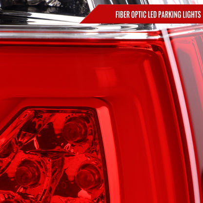 2009-2011 BMW E90 3-Series 4Dr Sedan Red LED Tail Light (Chrome Housing/Red Clear Lens)