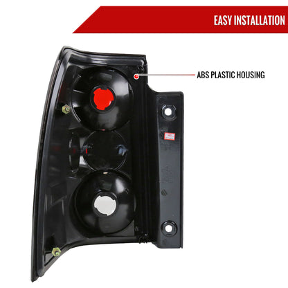2003-2006 Ford Expedition Tail Lights (Matte Black Housing/Clear Lens)