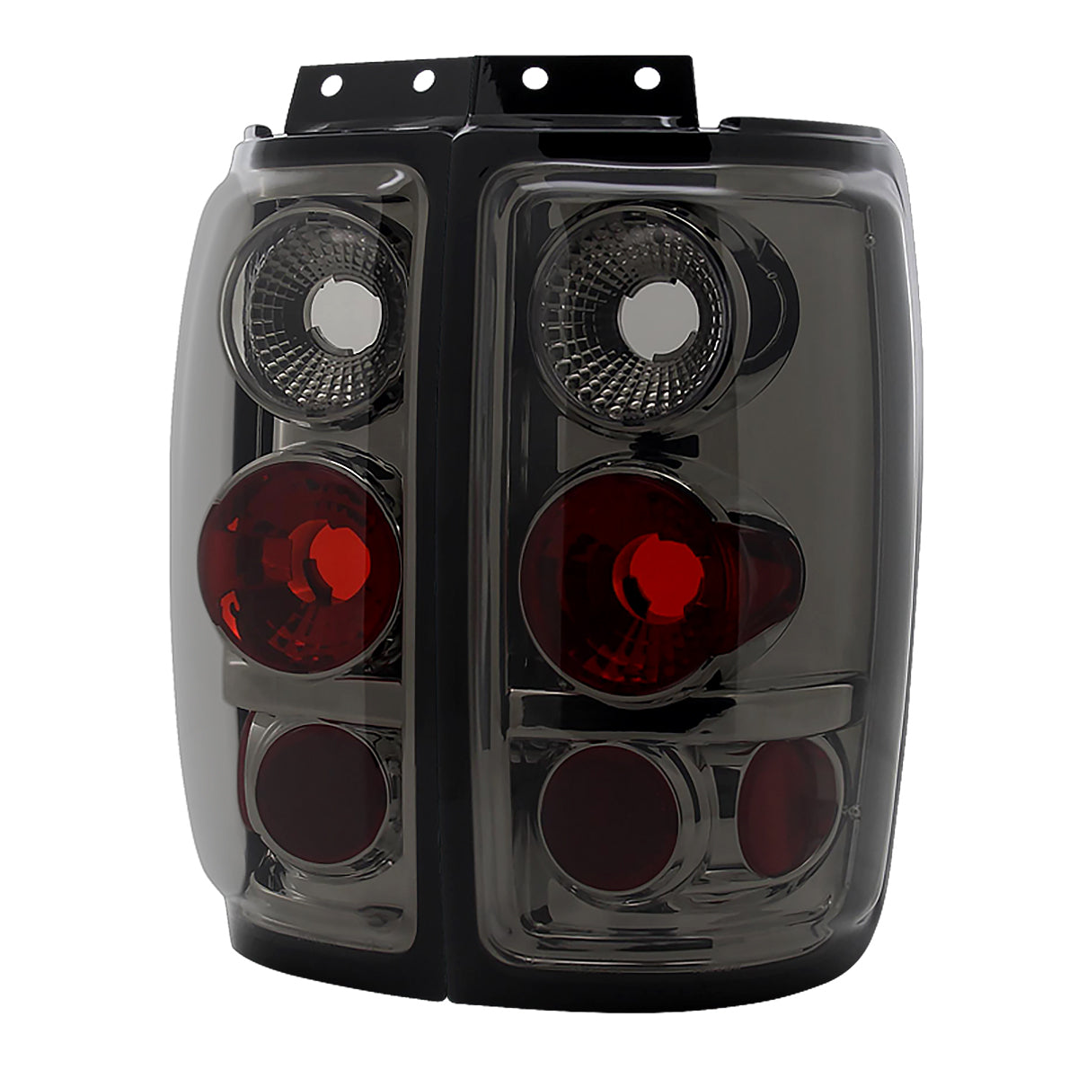 1997-2002 Ford Expedition Tail Lights (Chrome Housing/Smoked Lens ...