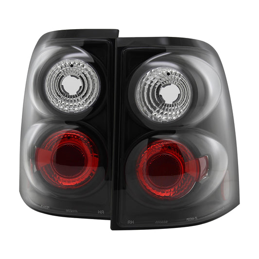 2002-2005 Ford Explorer Tail Lights (Matte Black Housing/Clear Lens)