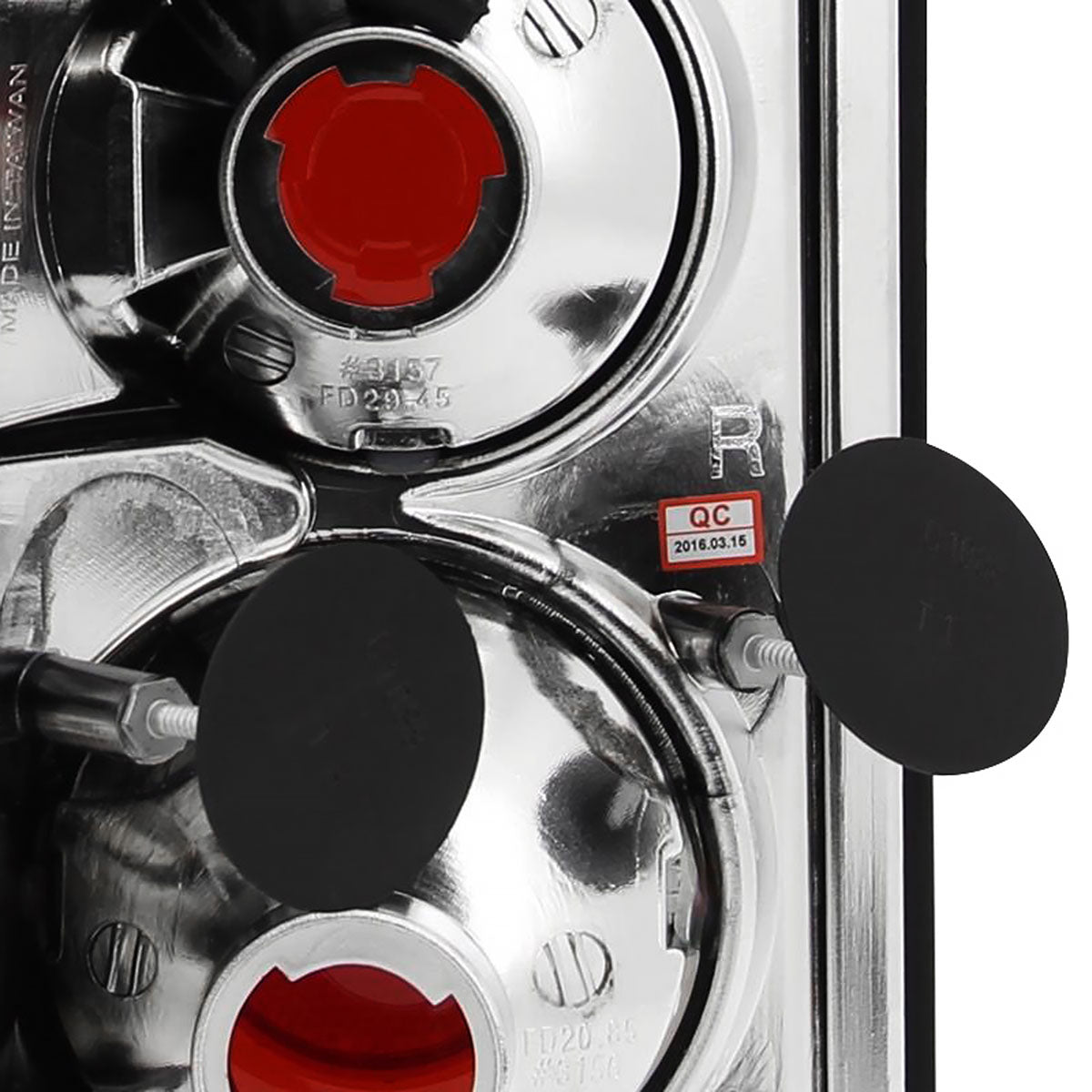 1995-1997 Ford Explorer Tail Lights (Chrome Housing/Clear Lens)