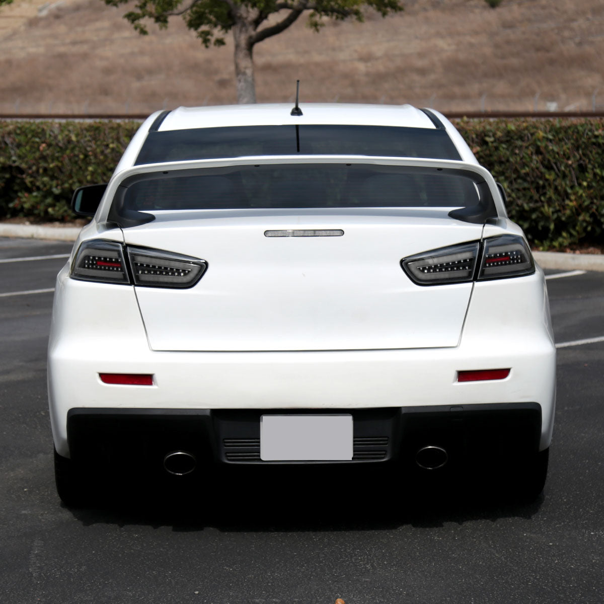 2008-2017 Mitsubishi Lancer / 2008-2015 Lancer EVO X Sedan LED Tail Lights (Glossy Black Housing/Smoked Lens)