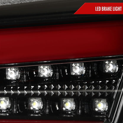 2008-2017 Mitsubishi Lancer / 2008-2015 Lancer EVO X Sedan LED Tail Lights (Jet Black Housing/Clear Lens)