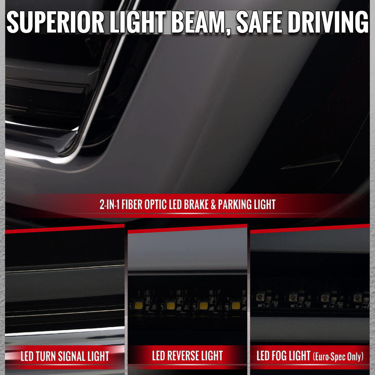 2011-2013 BMW 5 Series F10 Sedan Full LED Tail Lights with Sequential Turn Signal (Glossy Black Housing/Smoked Lens) - view 3