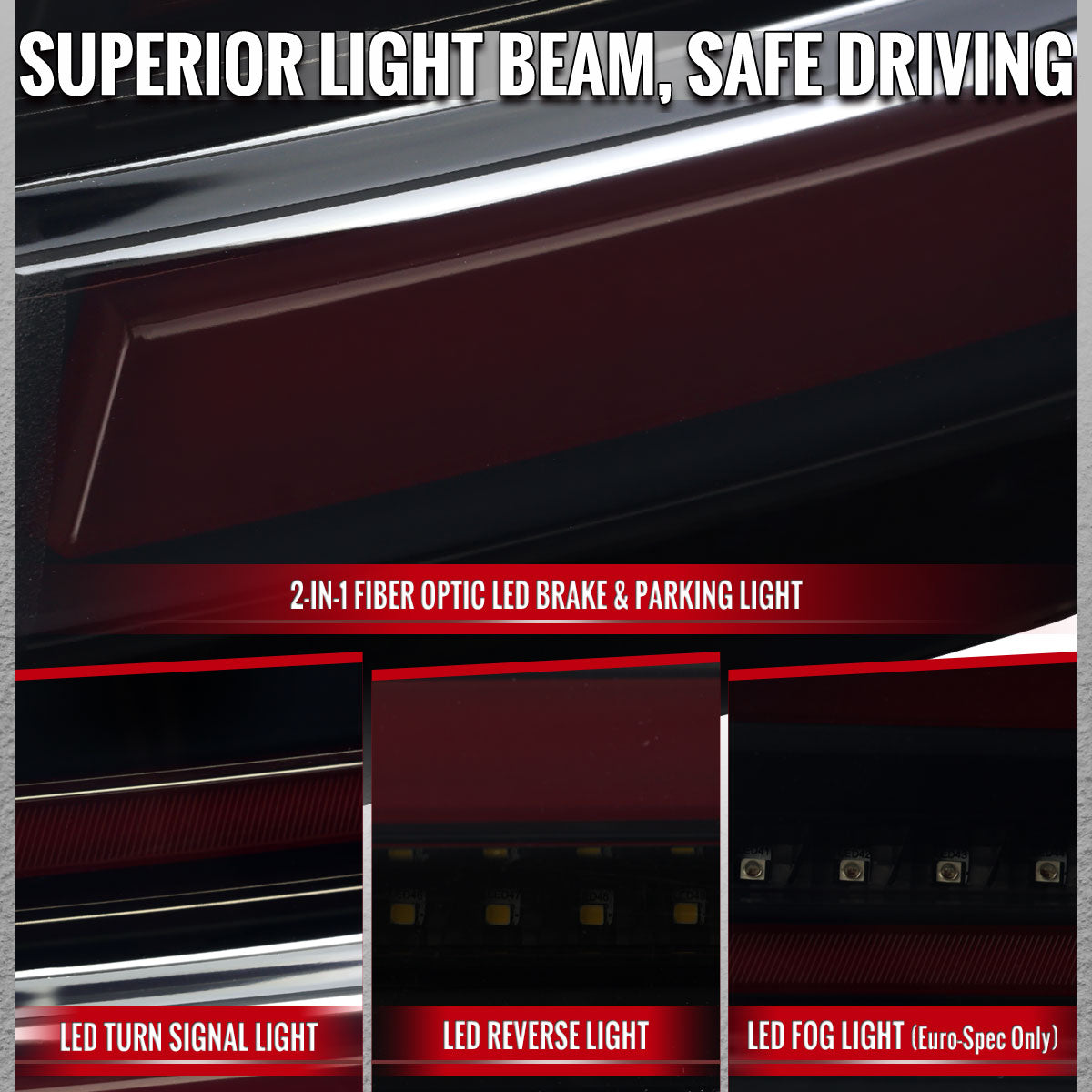 2011-2013 BMW F10 Sequential LED Tail Lights - Black/Smoked - view 3